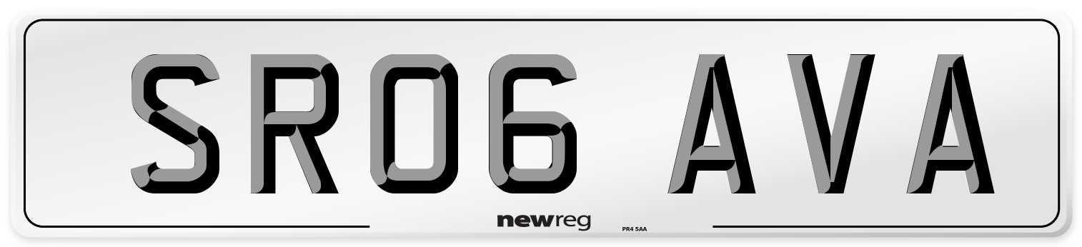 SR06 AVA Number Plate from New Reg